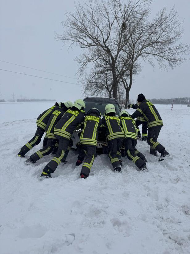 Schneechaos, Unfall bei Steinbrunn