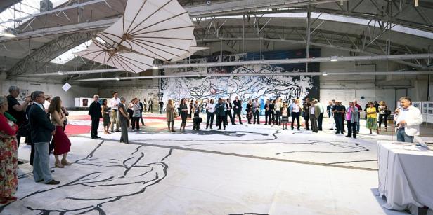 Einer der Events von cityloftart.at in der Expedithalle der früheren Ankerbrot-Fabrik in Wien