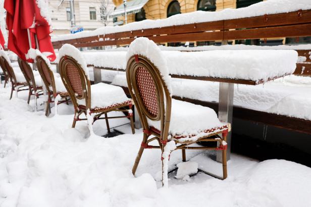 Heavy snowfall in Vienna
