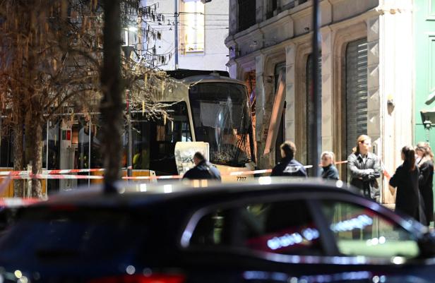 Aftermath of tram derailment in Milan