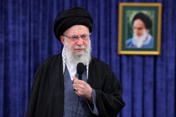 Iran's Supreme Leader Ayatollah Ali Khamenei speaks during a televised message in Tehran