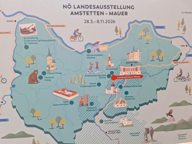 Mostviertelkarte mit Ausflugszielen
