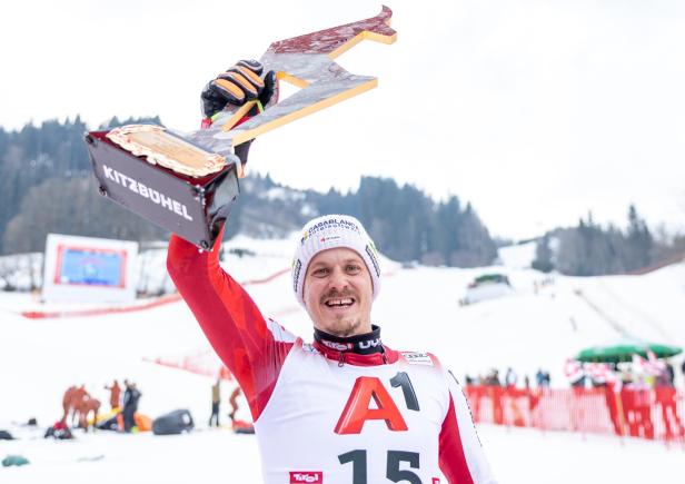 Manuel Feller gewann heuer endlich sein Heimrennen in Kitzbühel