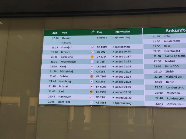 Anzeige Wien-Schwechat