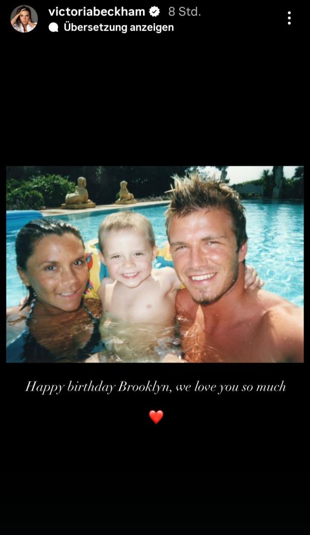 Victoria und David Beckham mit Baby-Brooklyn 