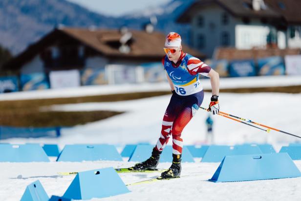 Stefan Egger-Riedmüller auf der Loipe.