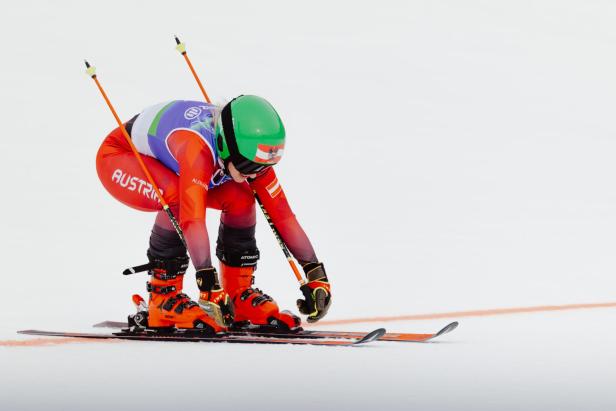 Elina Stary beim Riesentorlauf.