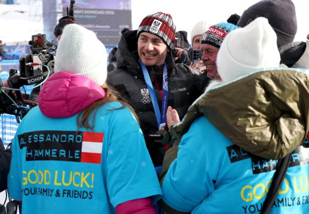 Alessandro Hämmerle feierte die Goldmedaille mit seiner Familie und seinen Freunden