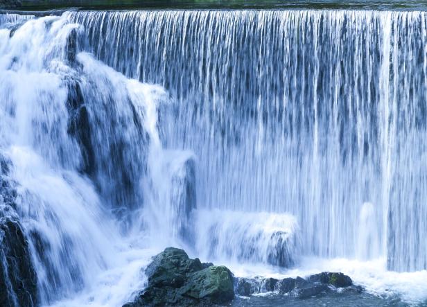 Waterfalls in summer