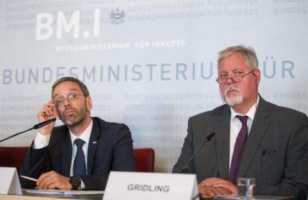 Innenminister Herbert Kickl und BVT-Chef Peter Gridling 