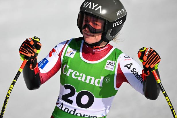 Team-Kombi-Olympiasiegerin Ariane Rädler war in der Abfahrt die beste Österreicherin