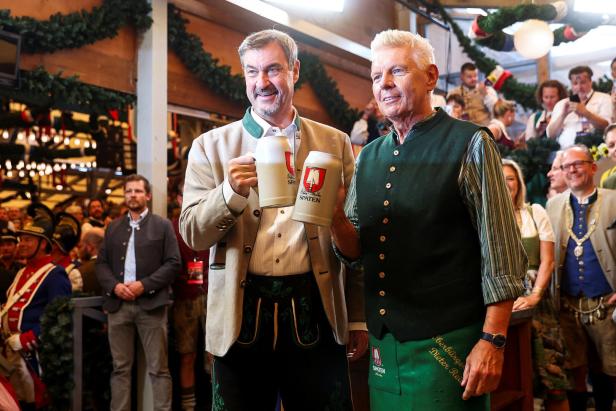 Oktoberfest-Eröffnung: Markus Söder und Markus Reiter.