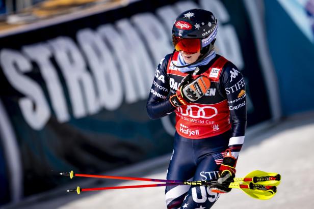 Mikaela Shiffrin kam im ersten Lauf nicht in Fahrt