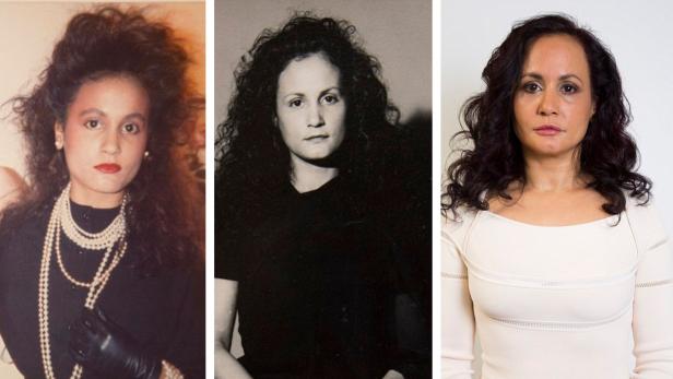 Tess Christian im Alter von 19 Jahren (links), 36 Jahren (mittig) und heute mit 50 Jahren.