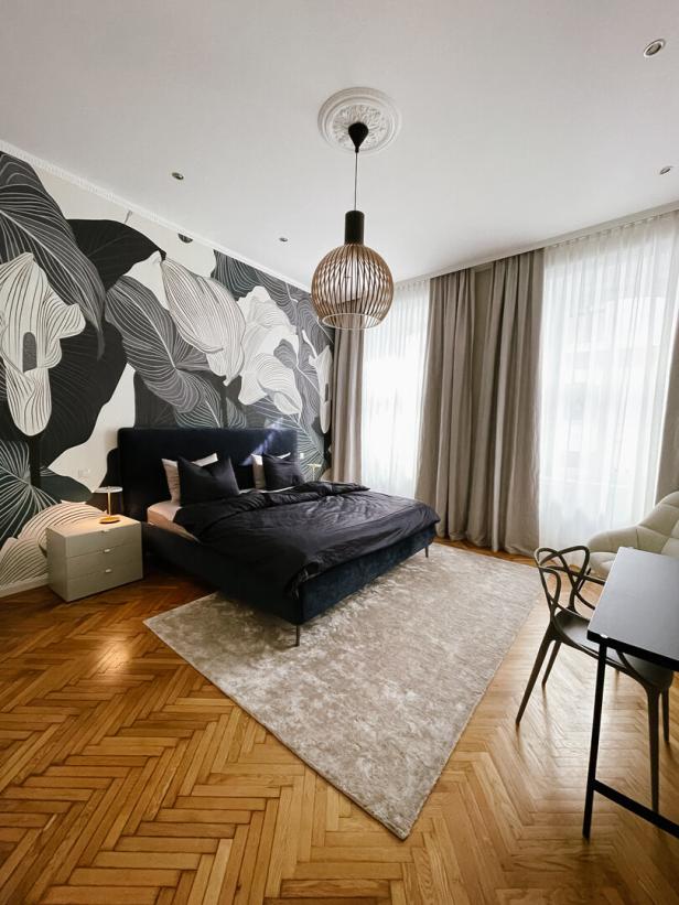 Vorhänge im Schlafzimmer