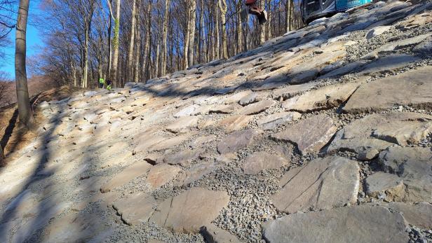 Ein fertig gesicherter Abschnitt.