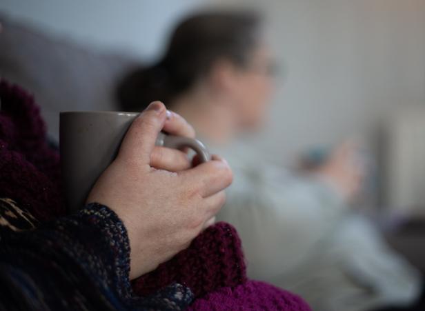 People visit warm Bank in Derbyshire