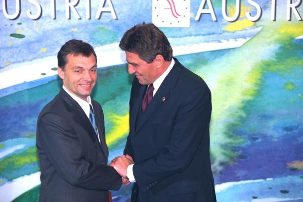 Viktor Orbán 1998 mit dem österreichischen Kanzler Viktor Klima.