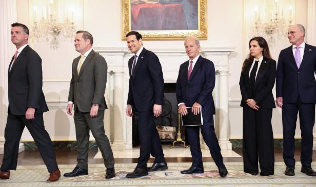 Marco Rubio meets with Israeli Ambassador Leiter and Lebanese Ambassador Moawad at the State Department in Washington
