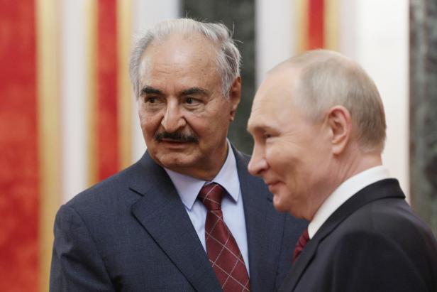 Russian President Putin meets with Libyan commander Haftar in Moscow