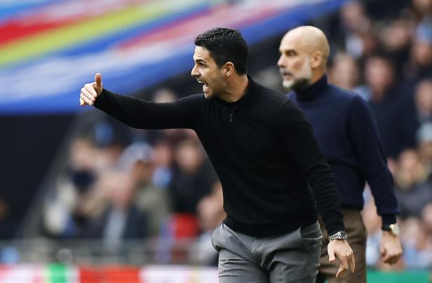 Spanier an der Outlinie: Mikel Arteta (Arsenal) und Pep Guardiola (Manchester City)