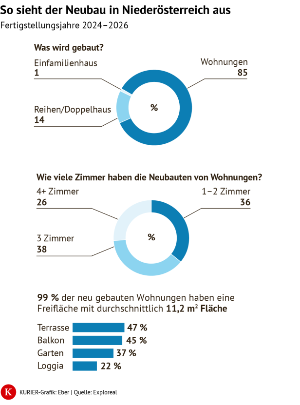 Grafik über den Neubau in Niederösterreich