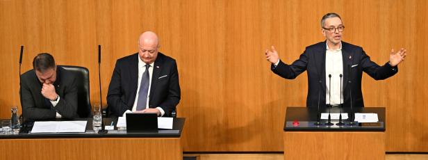 Andreas Babler, Christian Stocker, Herbert Kickl 