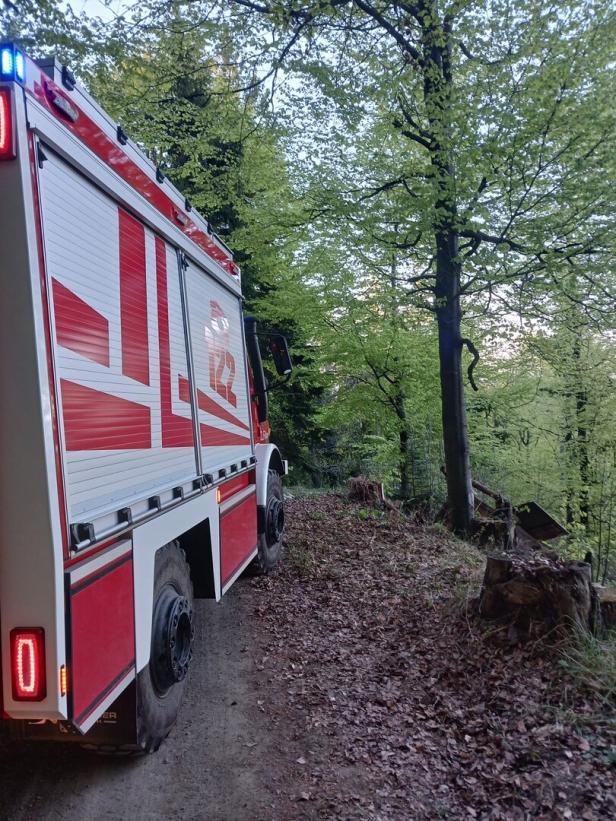 Feuerwehr beim Hochstand