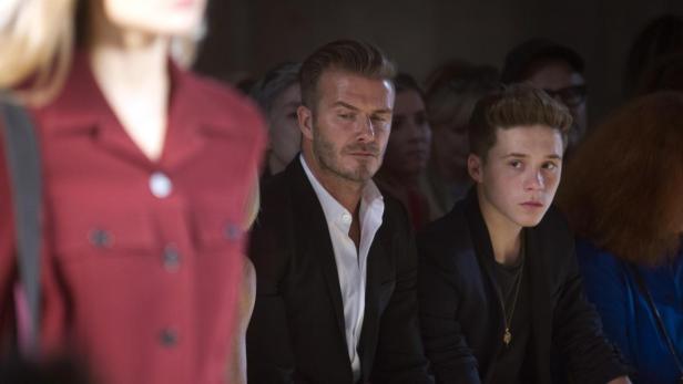 Fashion Week: David Beckham und Sohn saßen erste Reihe