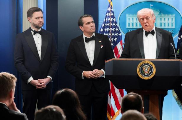 Trump bei der anschließenden Pressekonferenz.