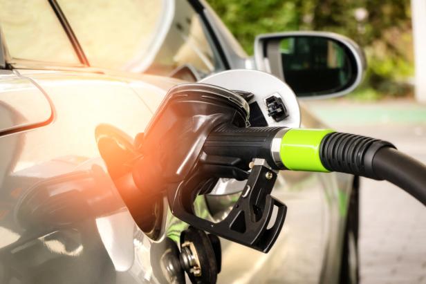 Refuelling the car at gas station