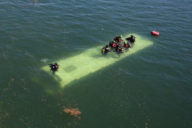 A bus fell into the River Seine in Juvisy-sur-Orge, near Paris