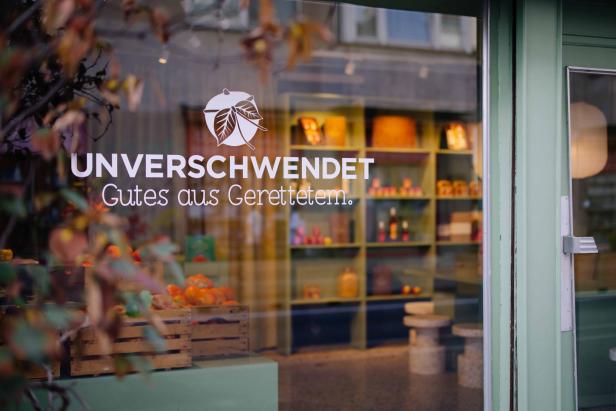 Außenansicht Markststand Unverschwendet Schwendermarkt