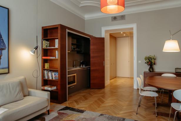 Kitchenette und Essplatz