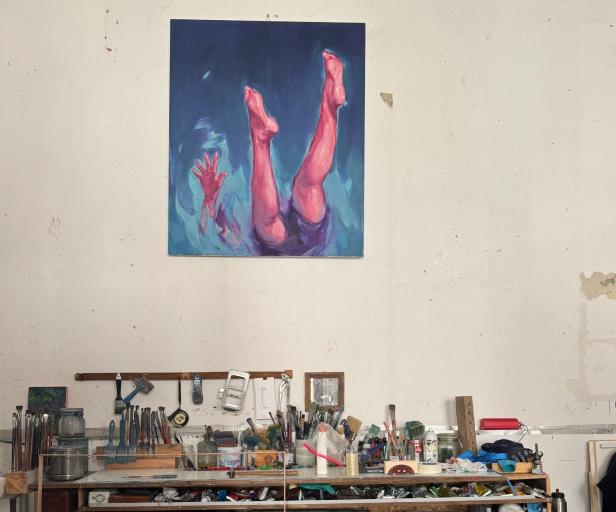 Gemälde in Atelier