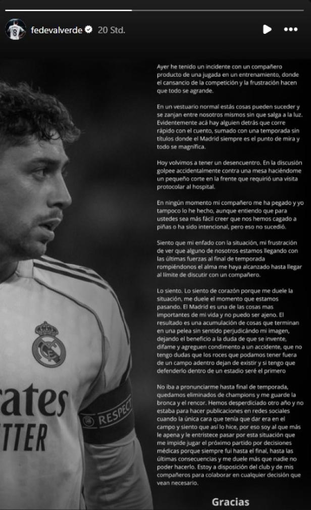 instagram post von federico valverde