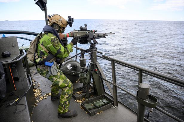 Military exercise Aurora 26 at Vaddo Military Training Area in Stockholm