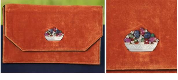 Vintage Cartier-Clutch mit echten Edelsteinen am Verschluss