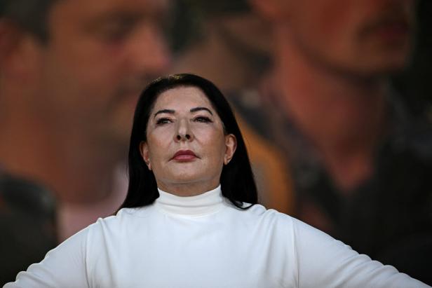 FILE PHOTO: Artist Marina Abramovic performs on the Pyramid Stage during the Glastonbury Festival at Worthy Farm