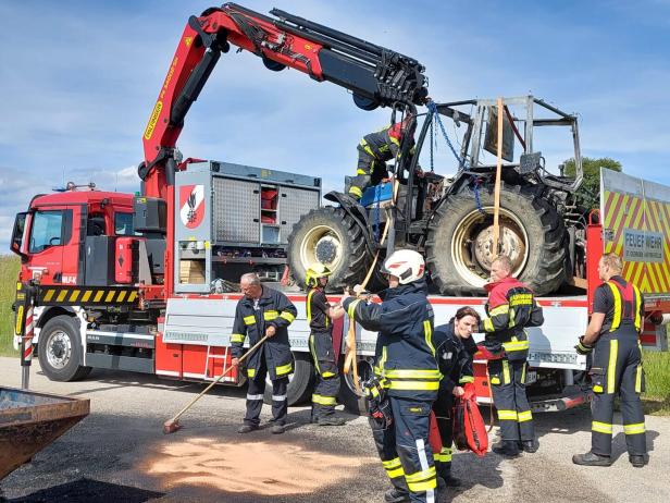 Zerstörter Traktor 