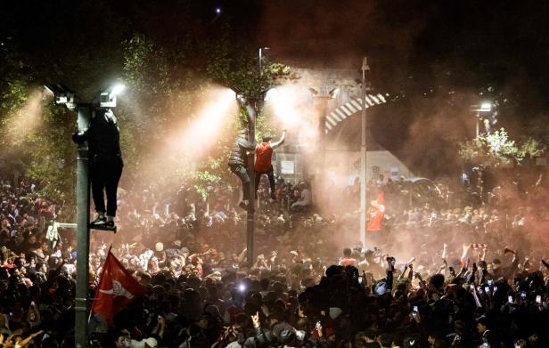 Arsenal-Fans feiern