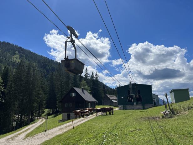 Materialseilbahn von Saint-Gobain am Grundlsee.