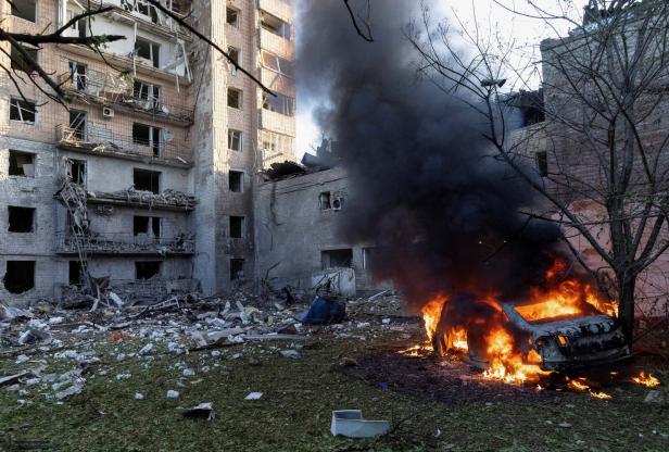 Russian military strike in Kramatorsk