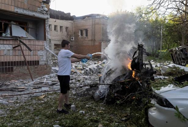 Russian military strike in Kramatorsk
