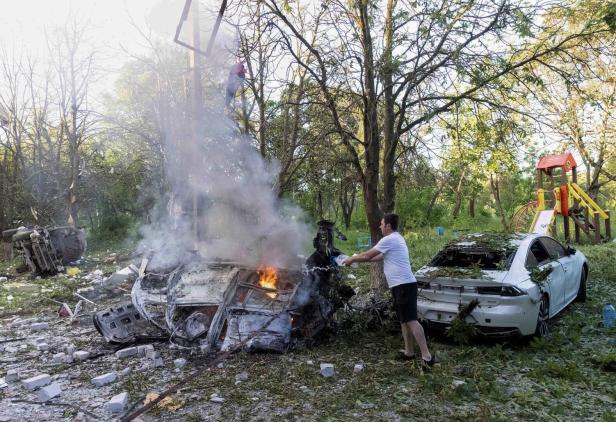 Russian military strike in Kramatorsk