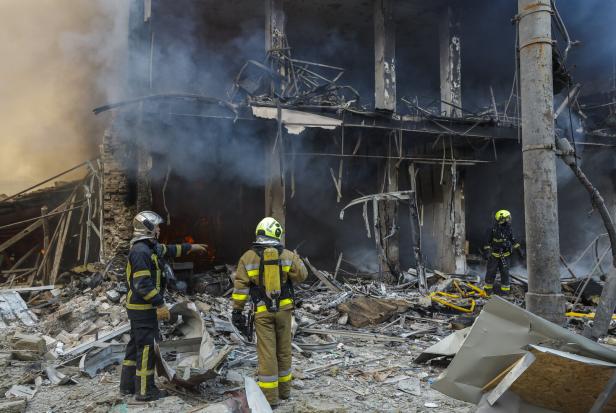 Russian drone and missile attack hits several sites across Kyiv