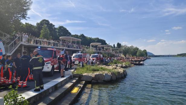 Großeinsatz an der Neuen Donau. 