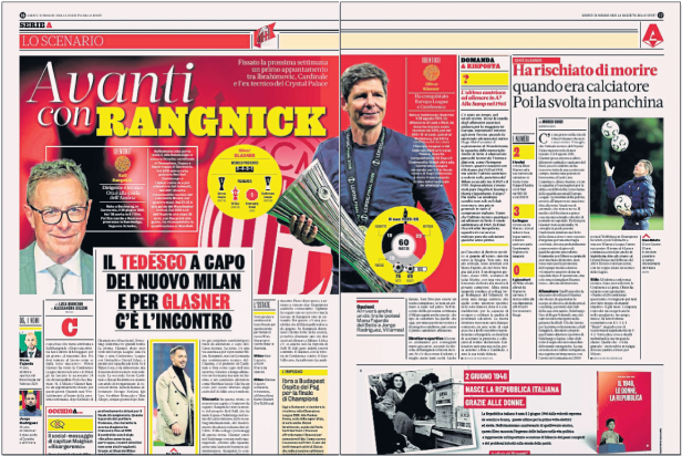 Gazzetta dello Sport am Samstag
