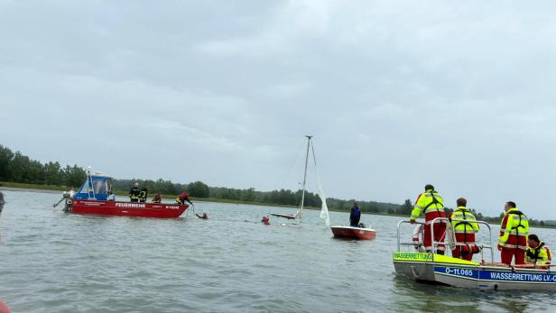 Rettungsmanöver auf Stausee