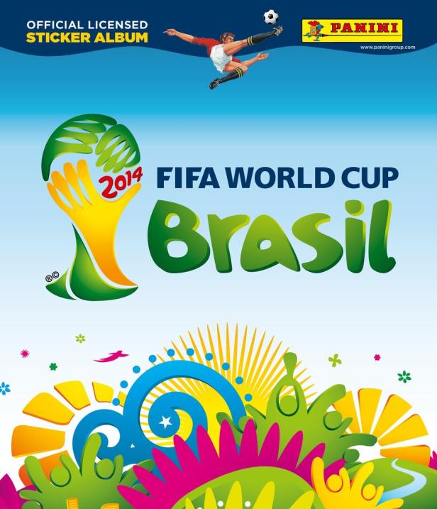 Das offizielle Panini-Sammelalbum zur FIFA Fussball-Weltmeisterschaft Brasilien 2014 mit Fußballspieler.